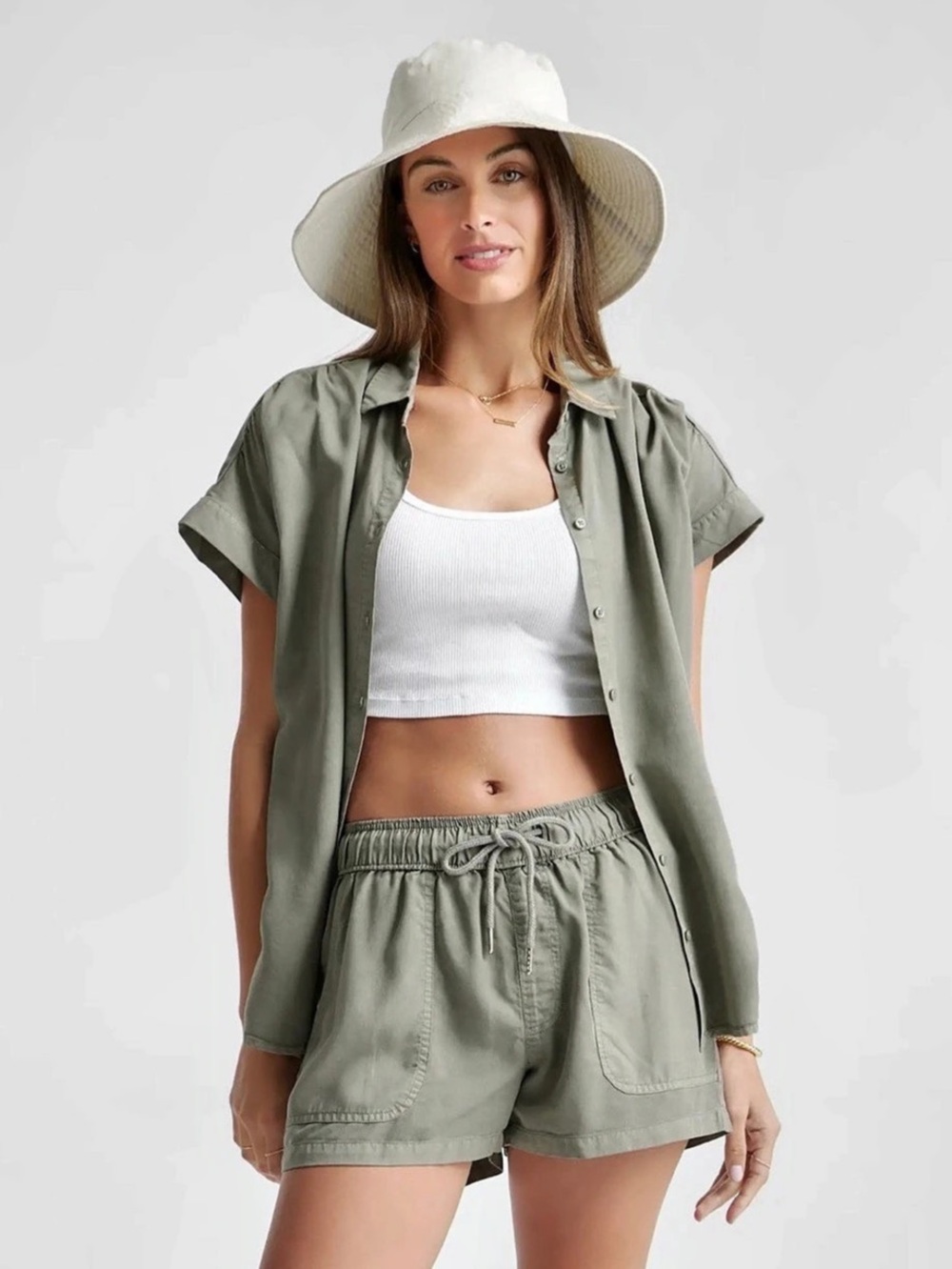 Quince Vintage Wash Tencel Camp Shirt
